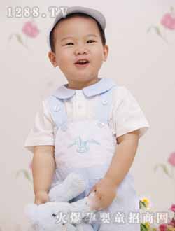 潤(rùn)嬰寶連體哈衣淡藍(lán)色