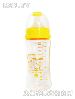 寬口徑晶鉆玻璃奶瓶250ml