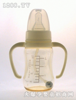 帶柄自動(dòng)PES奶瓶120mL刻度