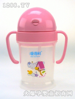 愛得利吸管學(xué)飲杯紅色