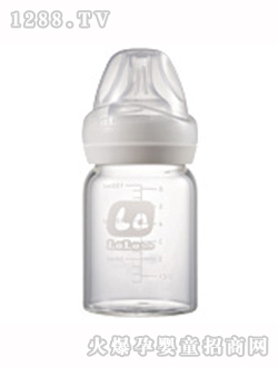 樂樂寶貝6安寬口晶鉆玻璃奶瓶