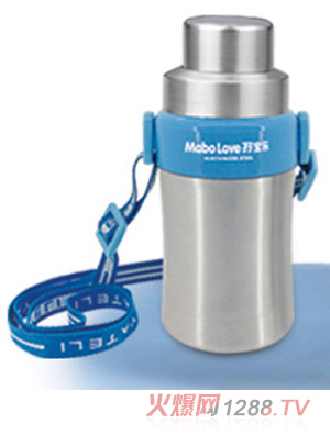 孖寶樂母嬰兩用不銹鋼奶瓶淡藍色