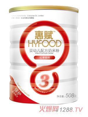 惠賦yingye紅棗核桃配方奶米粉