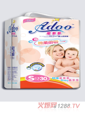 愛多多棉柔倍吸嬰兒紙尿褲S碼30片