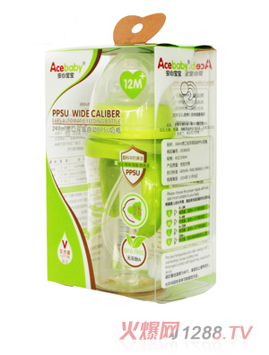 ���Č���240ml�����p���Ԅ�(d��ng)PPSU��ƿ�Gɫ���b