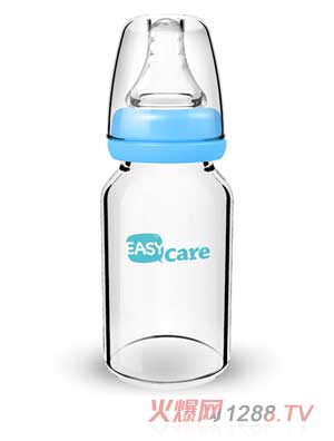 伊斯卡爾120ml玻璃標準口徑奶瓶（藍）