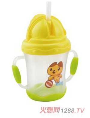 陽光兔yinge吸管訓練杯180ML黃色