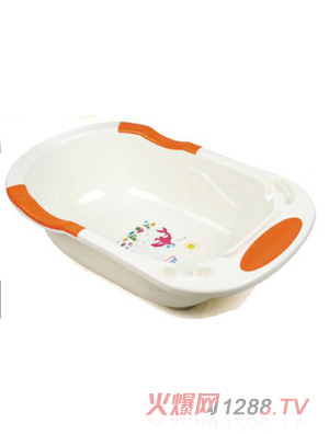 陽(yáng)光兔yinge沐浴盆白色橙邊