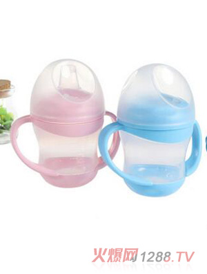 智力寶寶 寬口徑y(tǒng)inge學飲杯 360度可旋轉(zhuǎn)兒童鴨嘴水杯160ml