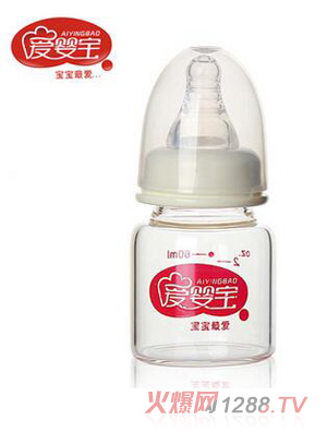 愛嬰寶高硼硅晶鉆玻璃奶瓶、果汁奶瓶60ML