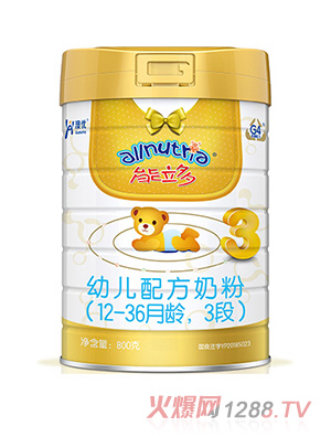 澳優(yōu)能立多幼兒配方奶粉（12-36月齡，3段）